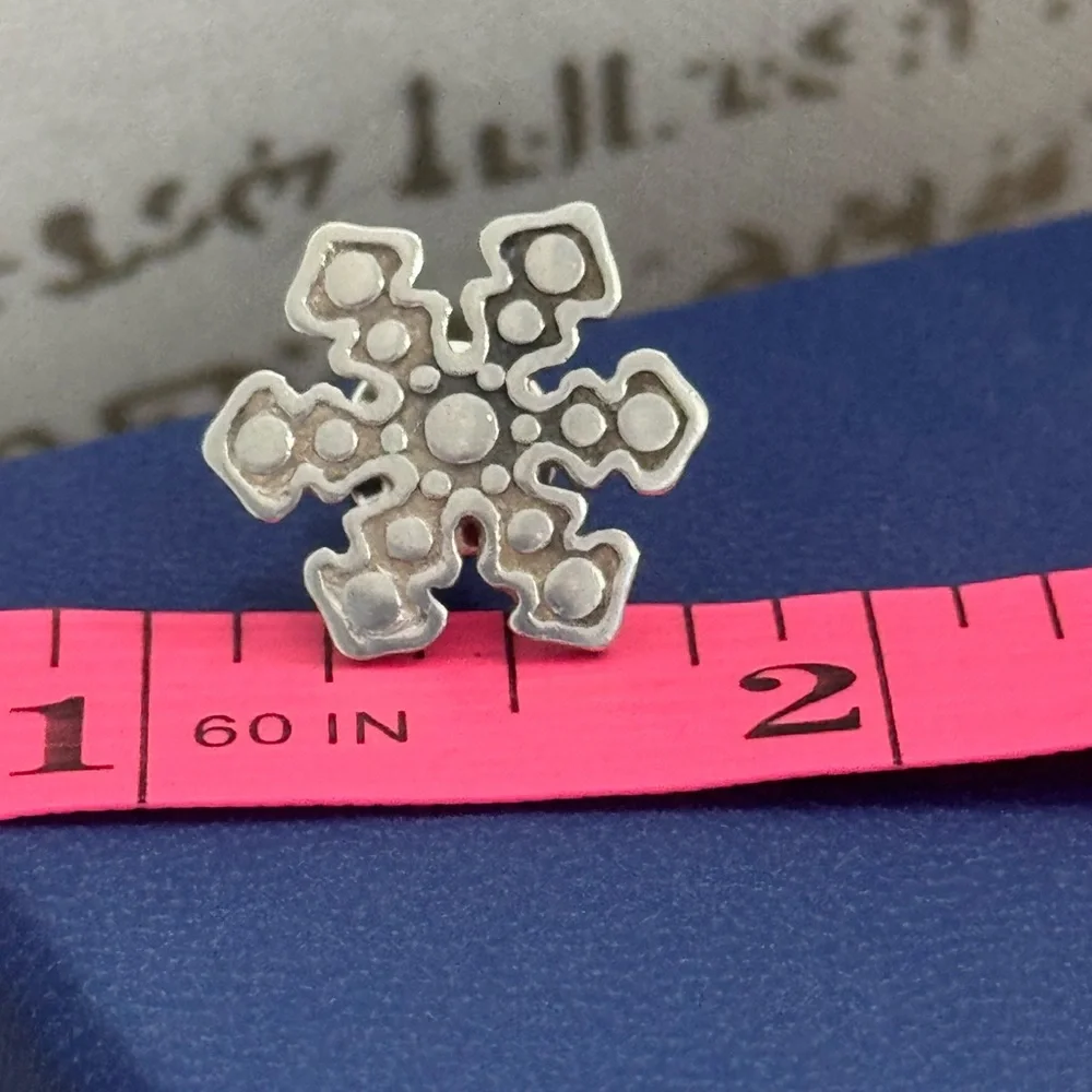 John Hardy .925 Sterling Silver 2004 Snowflake Pin / Tie Tac